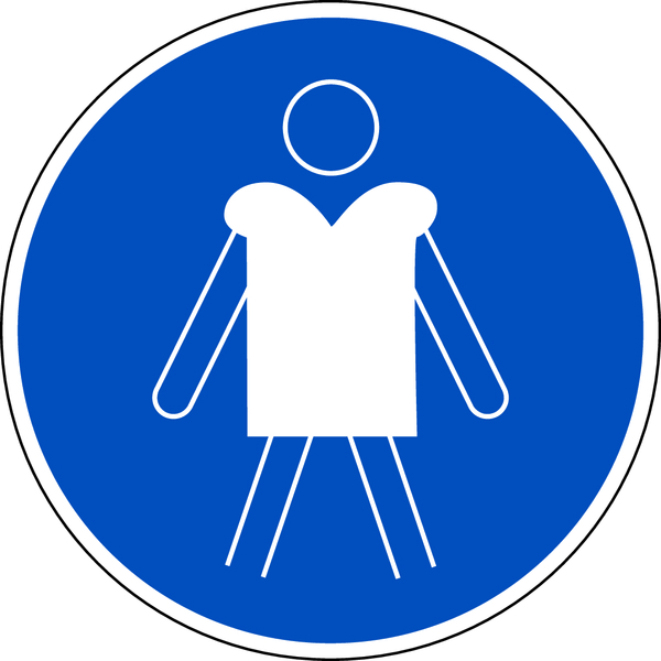 Gebotsschild, Rettungsweste benutzen M053 - ASR A1.3 (DIN EN ISO 7010)