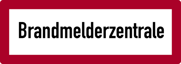 Feuerwehrschild, Brandmelderzentrale - DIN 4066