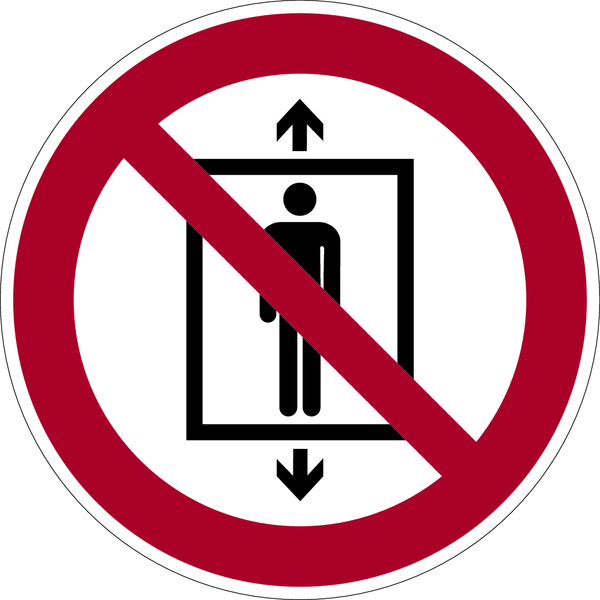 Verbotsschild, Personenbeförderung verboten P027 - ASR A1.3 (DIN EN ISO 7010)