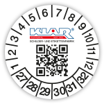 Pruefplakette mit QR-Code