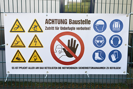 Baustellenbanner