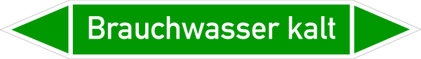 Rohrleitungsetikett, Brauchwasser kalt