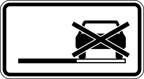 Verkehrszeichen - Haltverbot Seitenstreifen rechts, Zusatzzeichen 1060-31