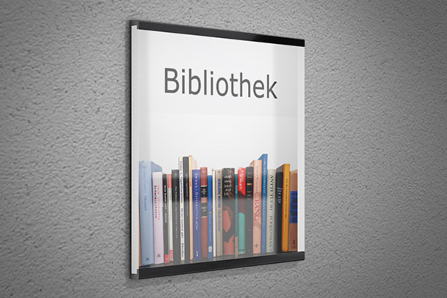 Türschild, SlideFix Black Edition, 150 x 150 mm