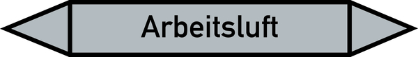 Rohrleitungsetikett, Arbeitsluft