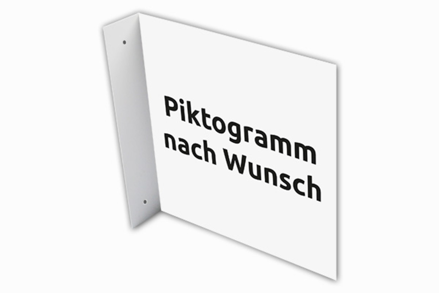 Fahnenschild, Piktogramm nach Wunsch, Kunststoff Fahnenschild_Quadrat_PnW.jpg