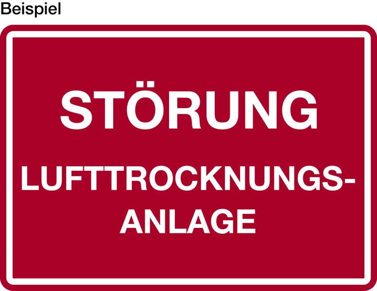 Magnetfolienschild, Farben, Text und Logo nach Wunsch - Querformat