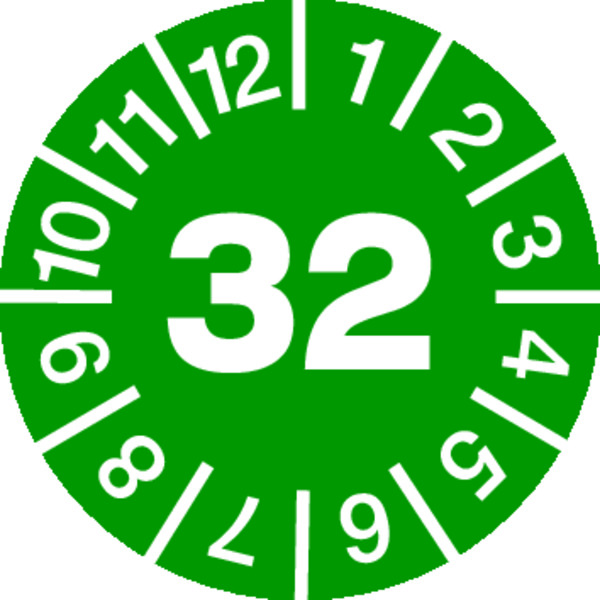 Jahresprüfplakette, Graspapier, Jahresfarben, Ø 30 mm - Bogen = 10 Plaketten 123032_ef.jpg