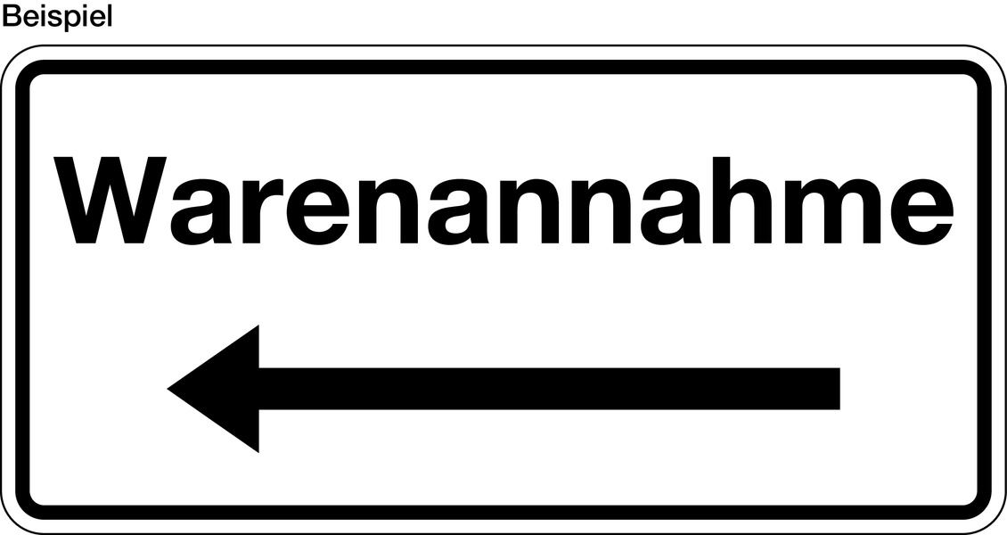 Aluminiumschild geprägt, Farben, Text und Logo nach Wunsch - Querformat