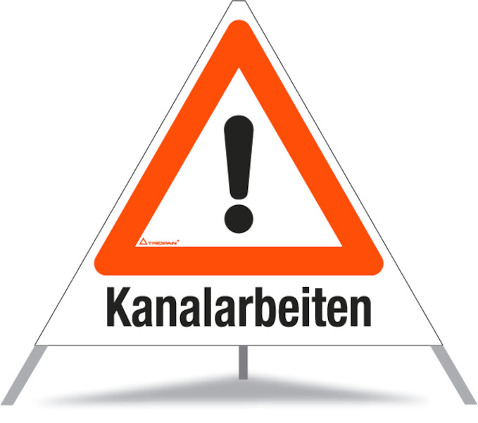 Faltsignale, fluoreszierend, Kanalarbeiten Faltsignale, fluoreszierend, Kanalarbeiten
