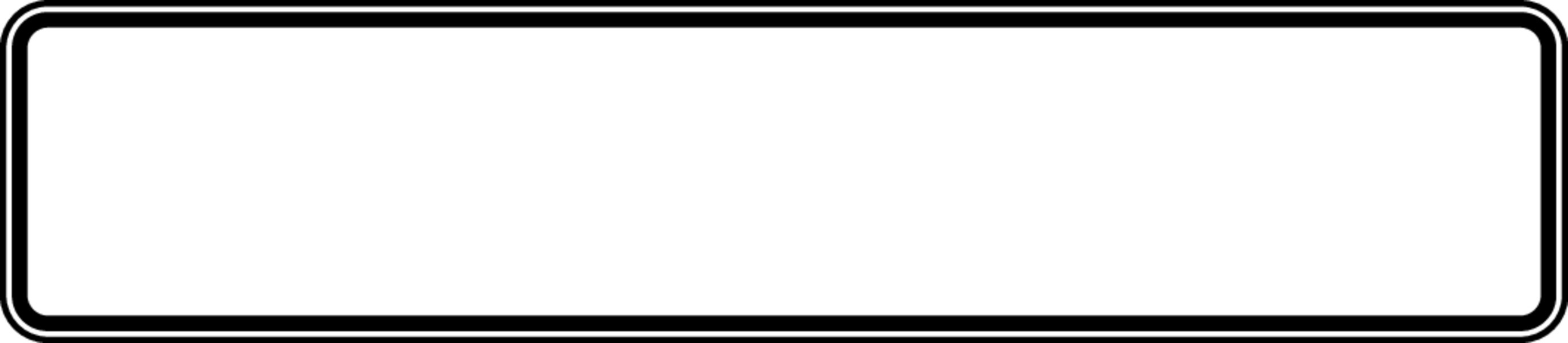 Parkplatzkennzeichen, ohne Text, blanko, 113x523mm, Alu geprägt Parkplatzkennzeichen, ohne Text, blanko, 113x523mm, Alu geprägt