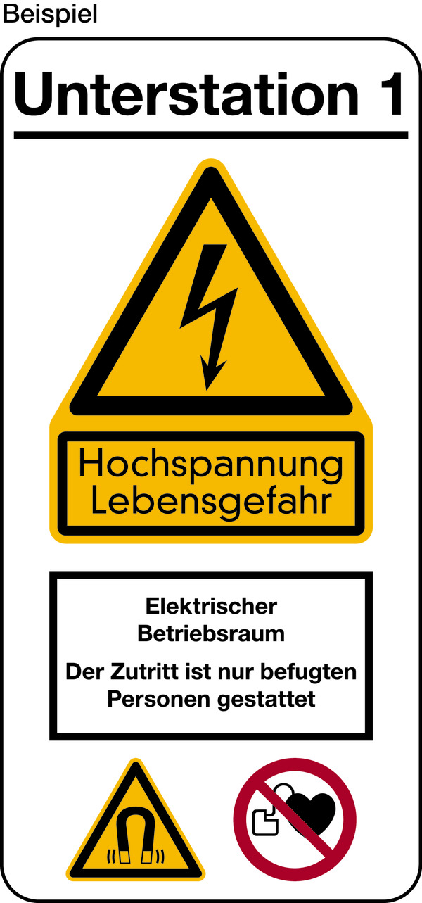 Magnetfolie, Farben, Text und Logo nach Wunsch - Hochformat