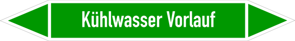 Rohrleitungsetikett, Kühlwasser Vorlauf