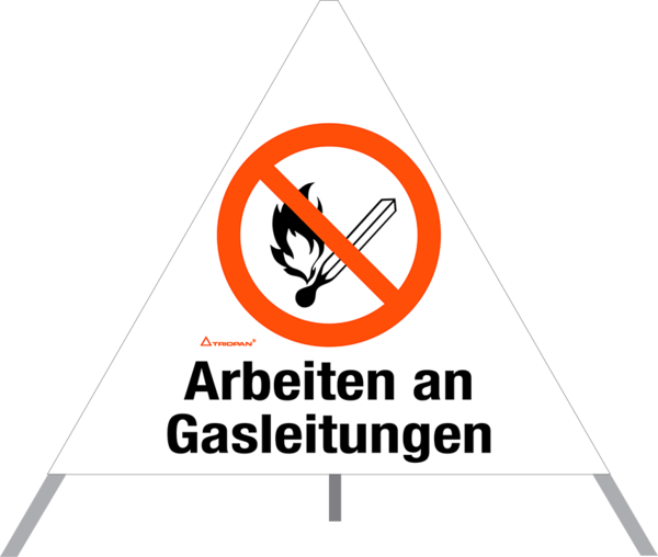Faltsignale, fluoreszierend, Gasleitungen