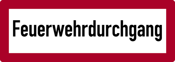 Feuerwehrschild, Feuerwehrdurchgang - DIN 4066