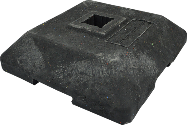 Fußplatte, 400 x 400 mm, 12 kg