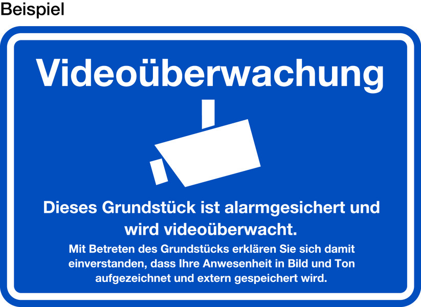 Hinweisschild, Aluminium: Rand geprägt - Farben, Text und Symbol nach Wunsch - Querformat Hinweisschild, Aluminium: Rand geprägt - Farben, Text und Symbol nach Wunsch - Querformat