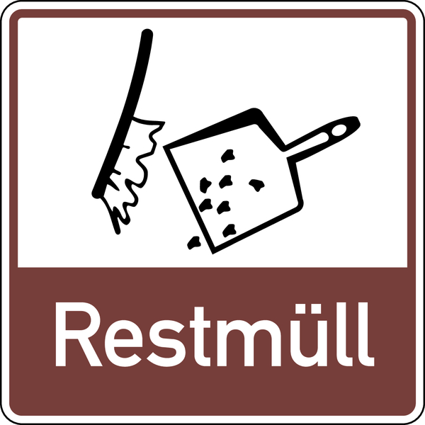 Abfallkennzeichen, Restmüll, Folie