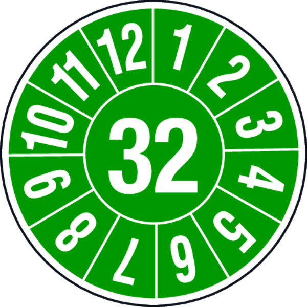Jahresprüfplaketten, Jahresfarben, Folie, Ø 40mm - Bogen = 10 Plaketten 86132_ef.jpg
