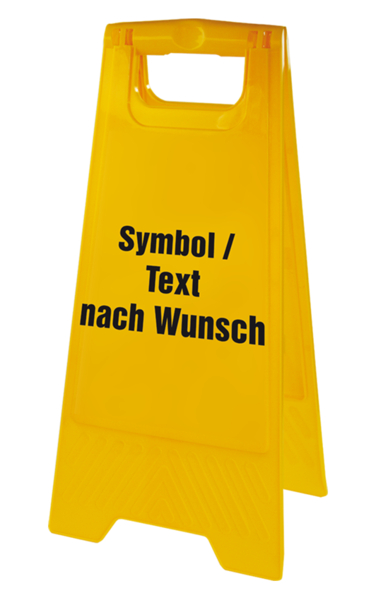 Warnaufsteller, Text nach Wunsch, 610 x 300 mm