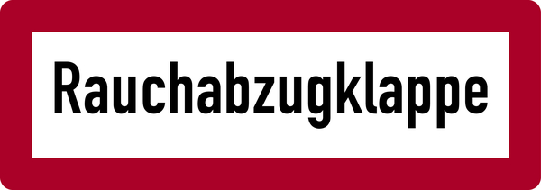 Feuerwehrschild, Rauchabzugklappe - DIN 4066