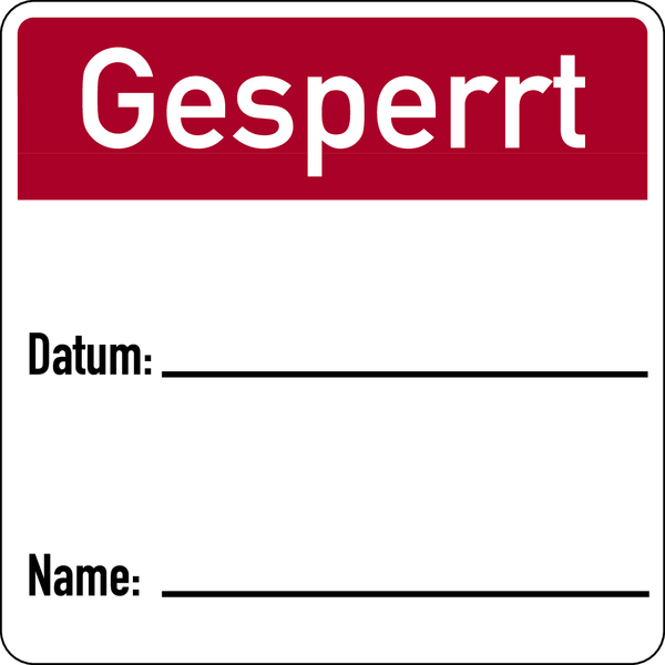 Papieretikett, Gesperrt, 40 x 40 mm - auf Rolle