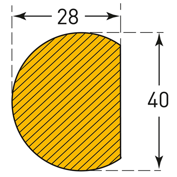 Warn- und Schutzprofil, Flächenschutz, Typ C, 1000 mm