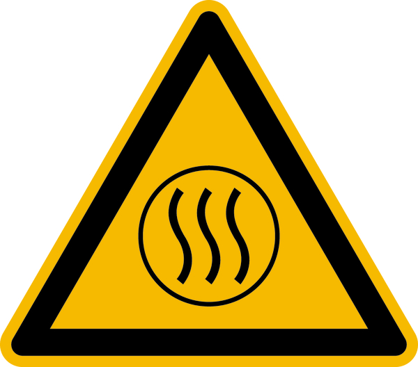 Warnschild, Warnung vor heißem Inhalt W079 - ASR A1.3 (DIN EN ISO 7010)