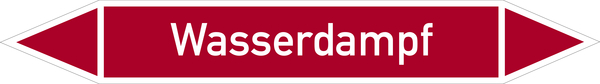 Rohrleitungsetikett, Wasserdampf