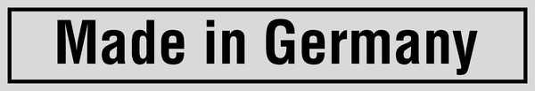 Maschinenkennzeichnung, Made in Germany, silber - Bund = 100 Stk.