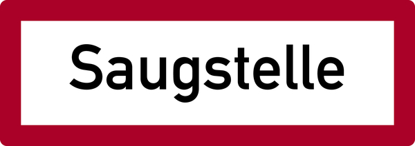 Feuerwehrschild, Saugstelle - DIN 4066