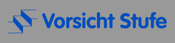 Türschild, "Vorsicht Stufe" mit Piktogramm, 40 x 160 mm