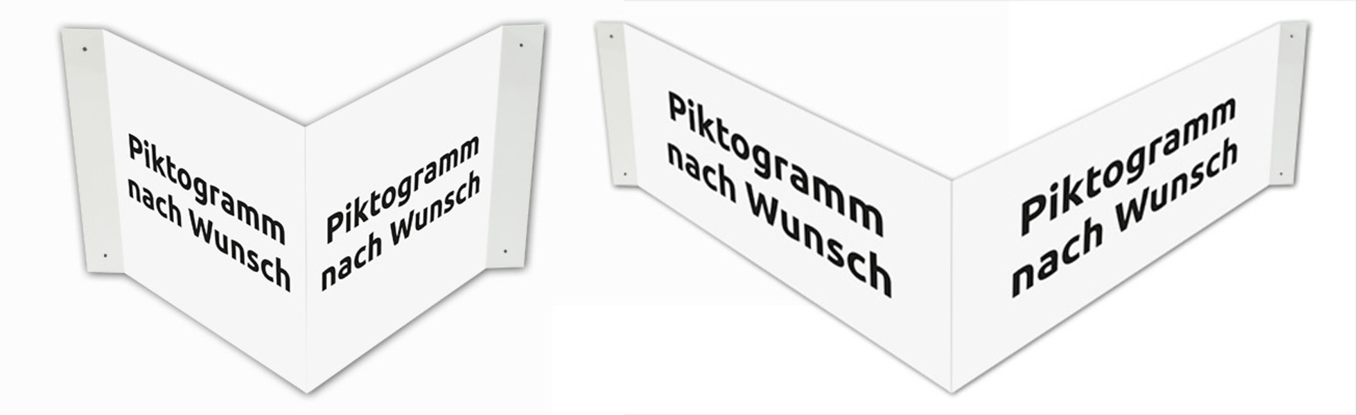 Winkel-/Nasenschild, Piktogramm nach Wunsch, Kunststoff