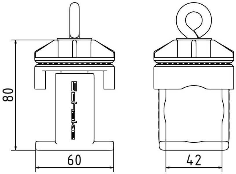 Schilderklemme, Kunststoff, rot