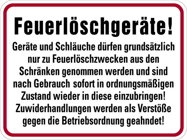 Hinweisschild Feuerlöschgeräte