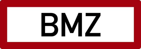 Feuerwehrschild, BMZ (Brandmeldezentrale) - DIN 4066