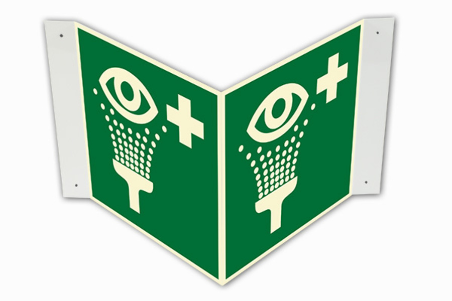 Rettungszeichen, Augenspüleinrichtung Winkel-/Nasenschild - ASR A1.3 (DIN EN ISO 7010)