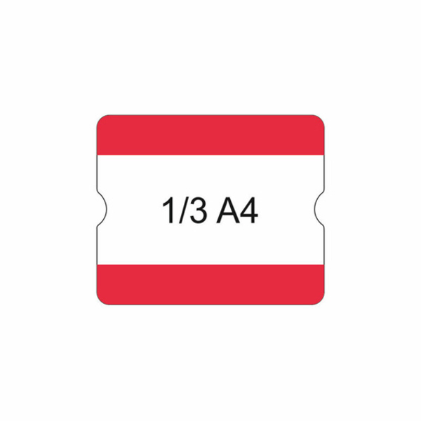 Bodenbeschriftungstasche selbstklebend, 180 x 216 mm, versch. Farben, 1/3 A4, 1 Pack = 10 Stück