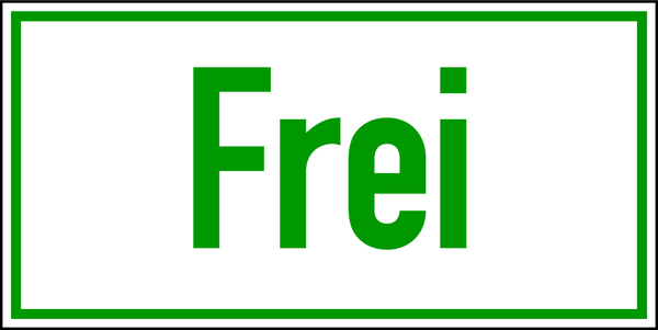Hinweisschild, Frei, 100 x 200 mm, Magnetfolie