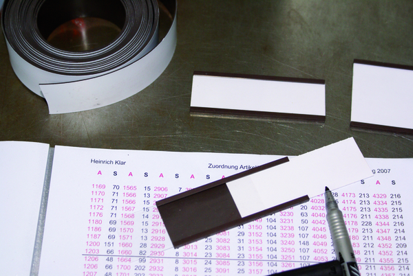 Lagerkennzeichnung, Magnetisches C-Profil, 50 x 100mm - 1 Beutel = 4 Stk.