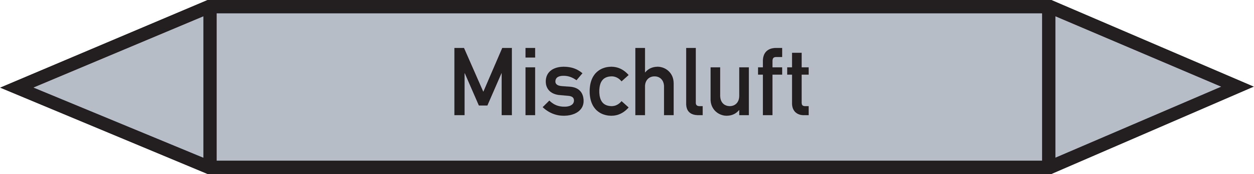 Rohrleitungsetikett, Mischluft