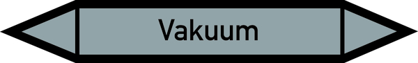 Rohrleitungsetikett, Vakuum