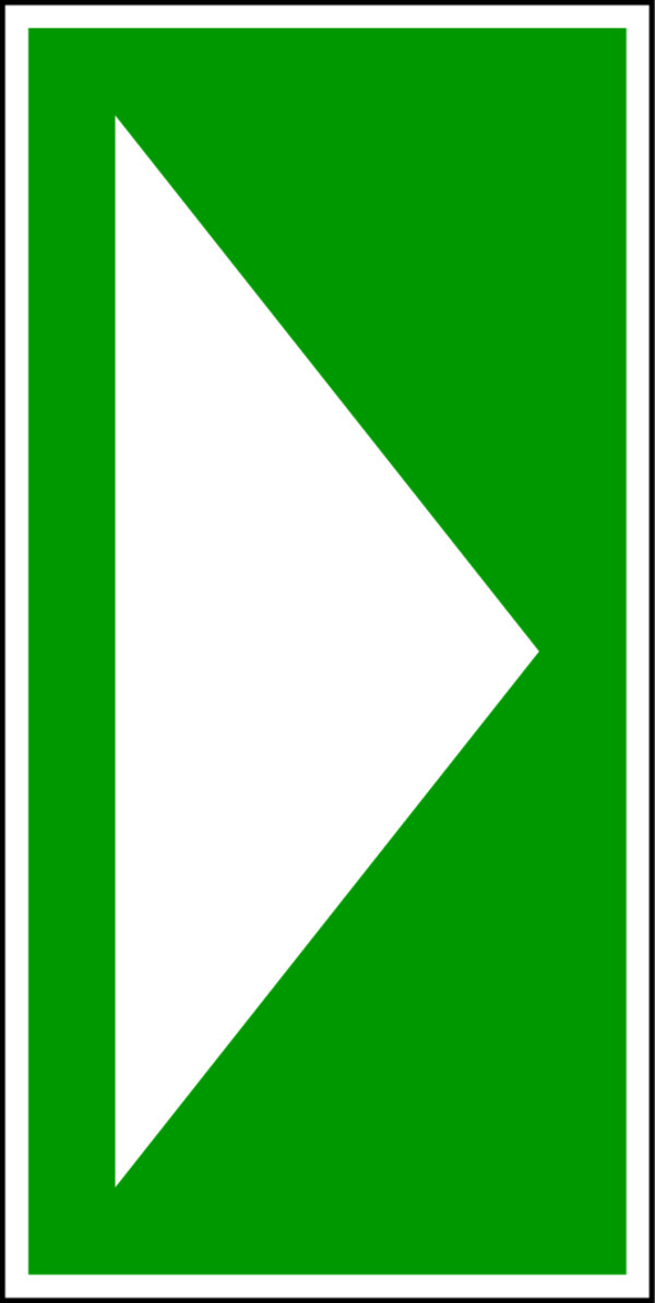 Rettungszeichen, Richtungspfeil - DIN/TR 4844-4