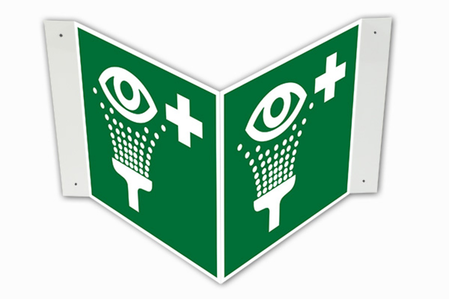 Rettungszeichen, Augenspüleinrichtung Winkel-/Nasenschild - ASR A1.3 (DIN EN ISO 7010)