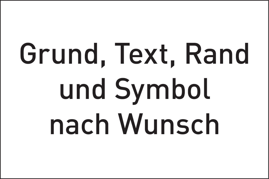 Aluverbund Farben, Text und Logo nach Wunsch - Querformat