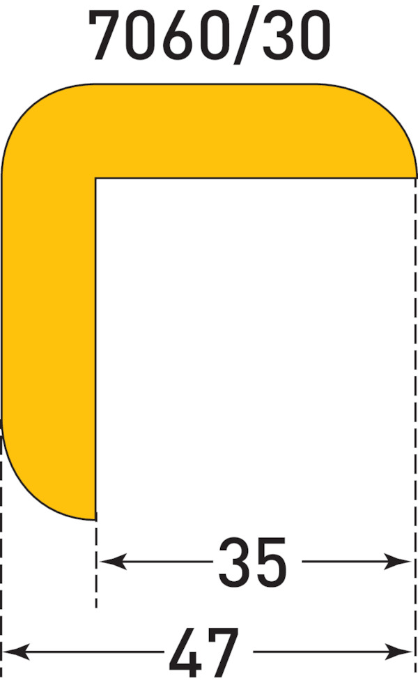 Warn- und Schutzprofil, Eckschutz/Kantenschutz, Typ H Warn- und Schutzprofil, Eckschutz/Kantenschutz, Typ H