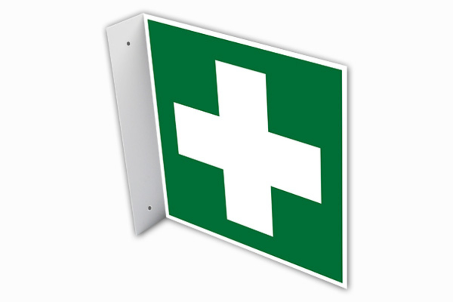 Rettungszeichen, Erste Hilfe E003 Fahnenschild - ASR A1.3 (DIN EN ISO 7010) 2928_Fahnenschild.jpg