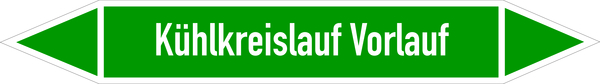 Rohrleitungsetikett, Kühlkreislauf Vorlauf
