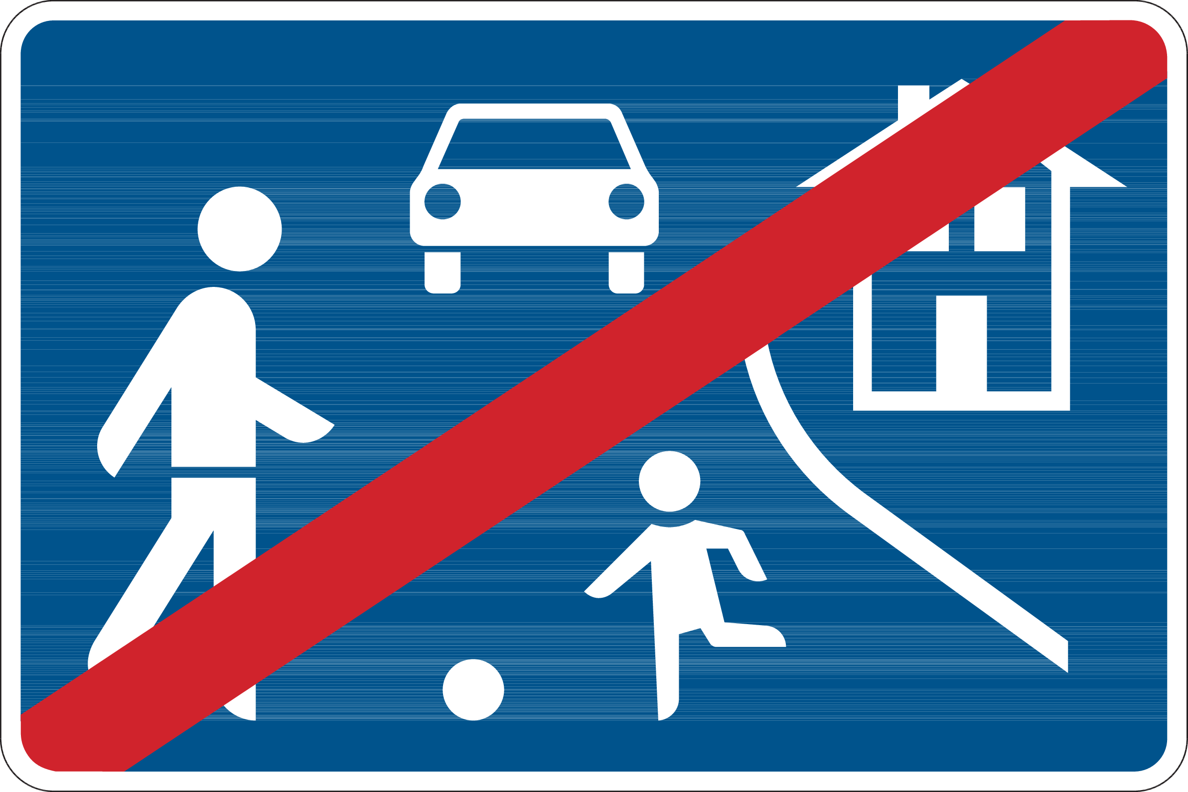 Verkehrszeichen - Ende eines verkehrsberuhigten Bereichs, Zeichen 325.2