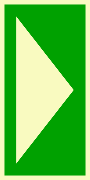 Rettungszeichen, Richtungspfeil - DIN/TR 4844-4